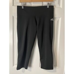 Adidas Women's‎ Black Athletic Training Workout Cropped Capri Leggings